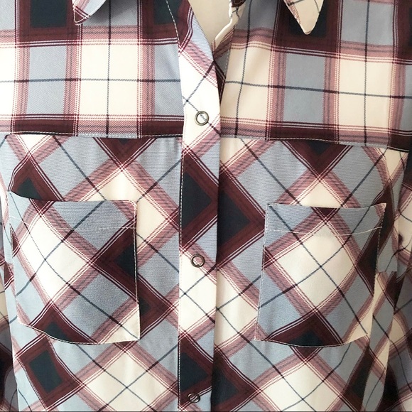 Prana | Burgundy & Blue Plaid Flint Tunic/Dress NWT - Picture 4 of 13